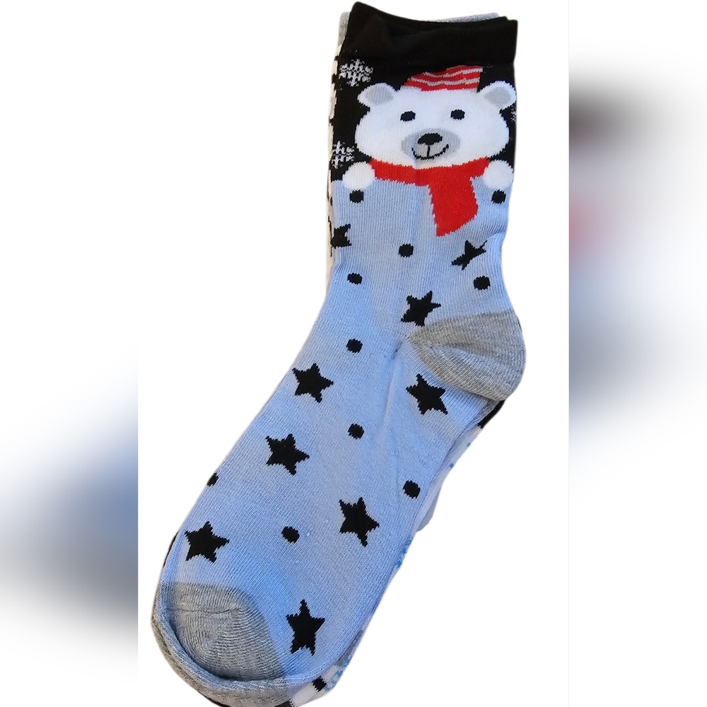 Black and Red Snowflake Crew Socks - 5 Pack - Picture 4 of 5
